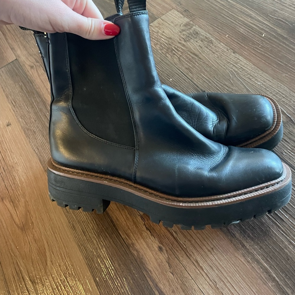 Black Leather Ankle Boots